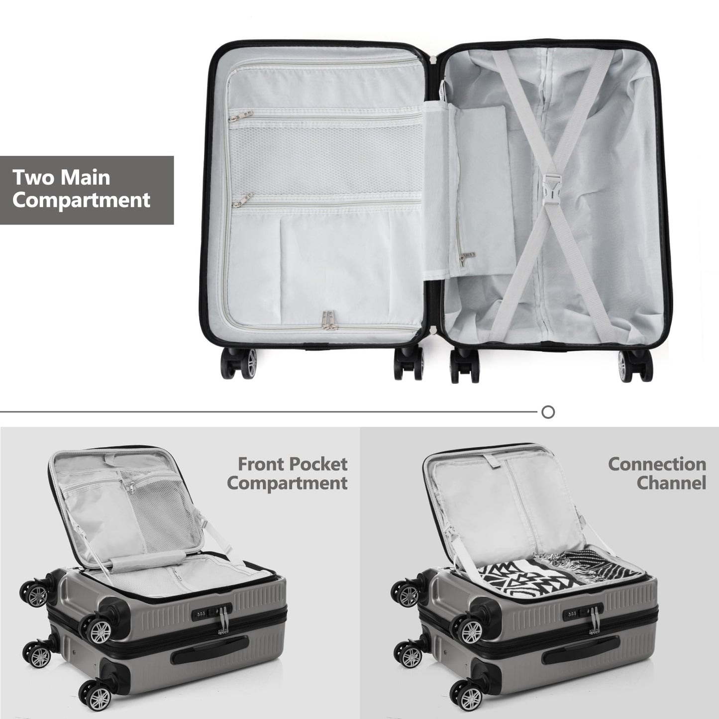 Carry-on Luggage 20 Inch Front Open Luggage