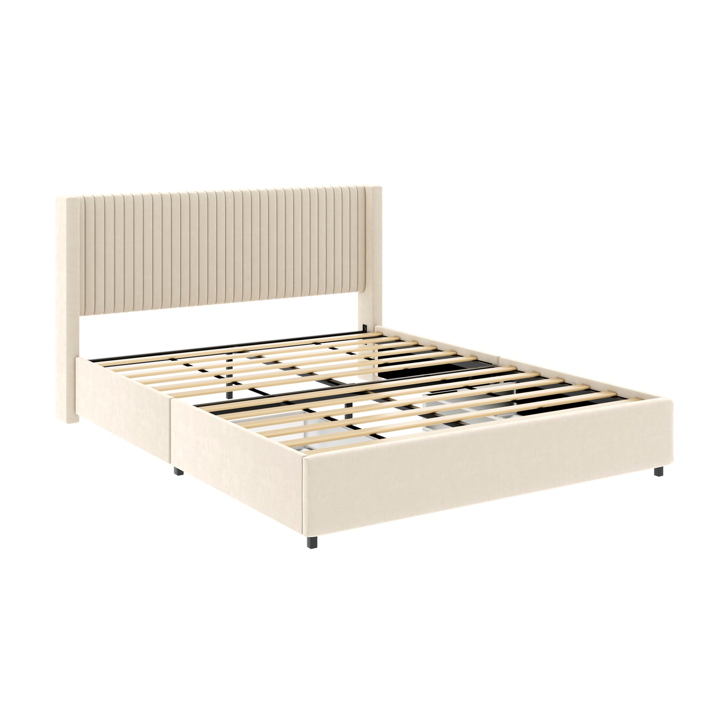 Anna Patented 2-Drawer Storage Bed Queen Size