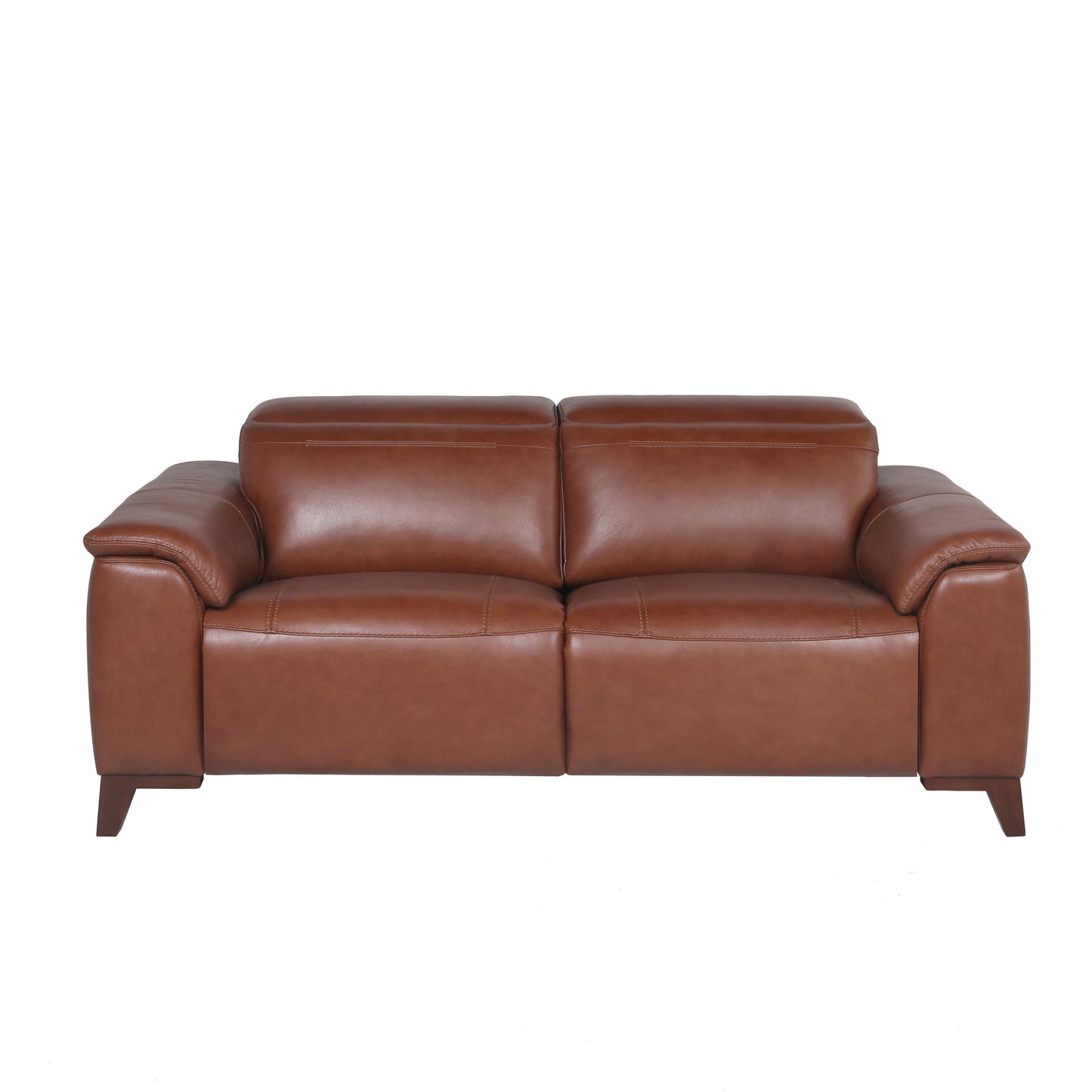 Dual-Power Leather Reclining Sofa