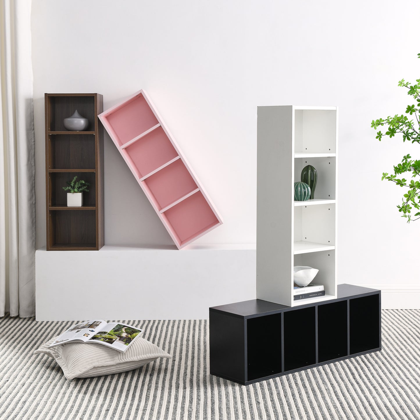 8-Tier CD/DVD Slim Storage Cabinet With Adjustable Shelves - Ukerr Home