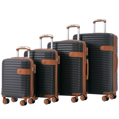 4 Piece Suitcase Set With 4 Packing Cubes, TSA Lock - Ukerr Home