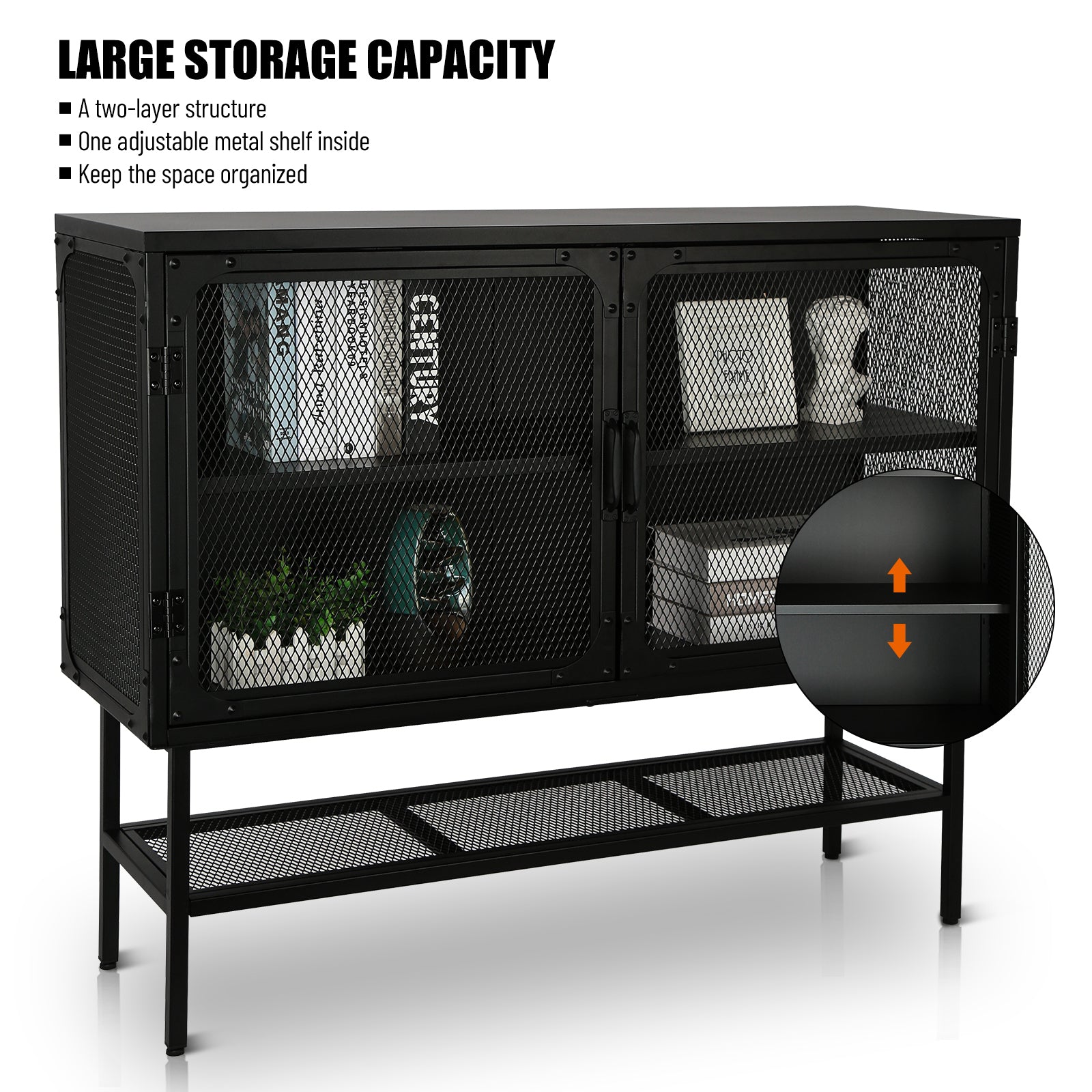 Anti-Tip Dust-free Storage Cabinet - Ukerr Home