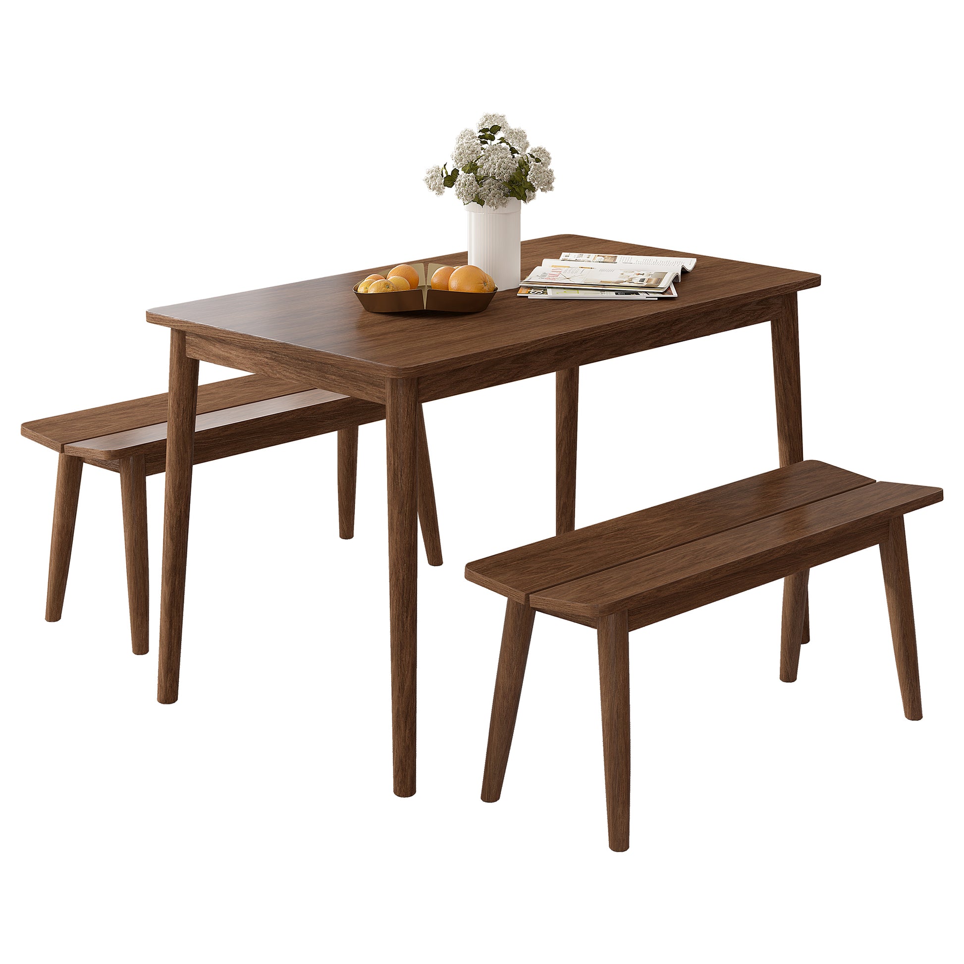 3 PCS Wooden Dining Table Set - Ukerr Home