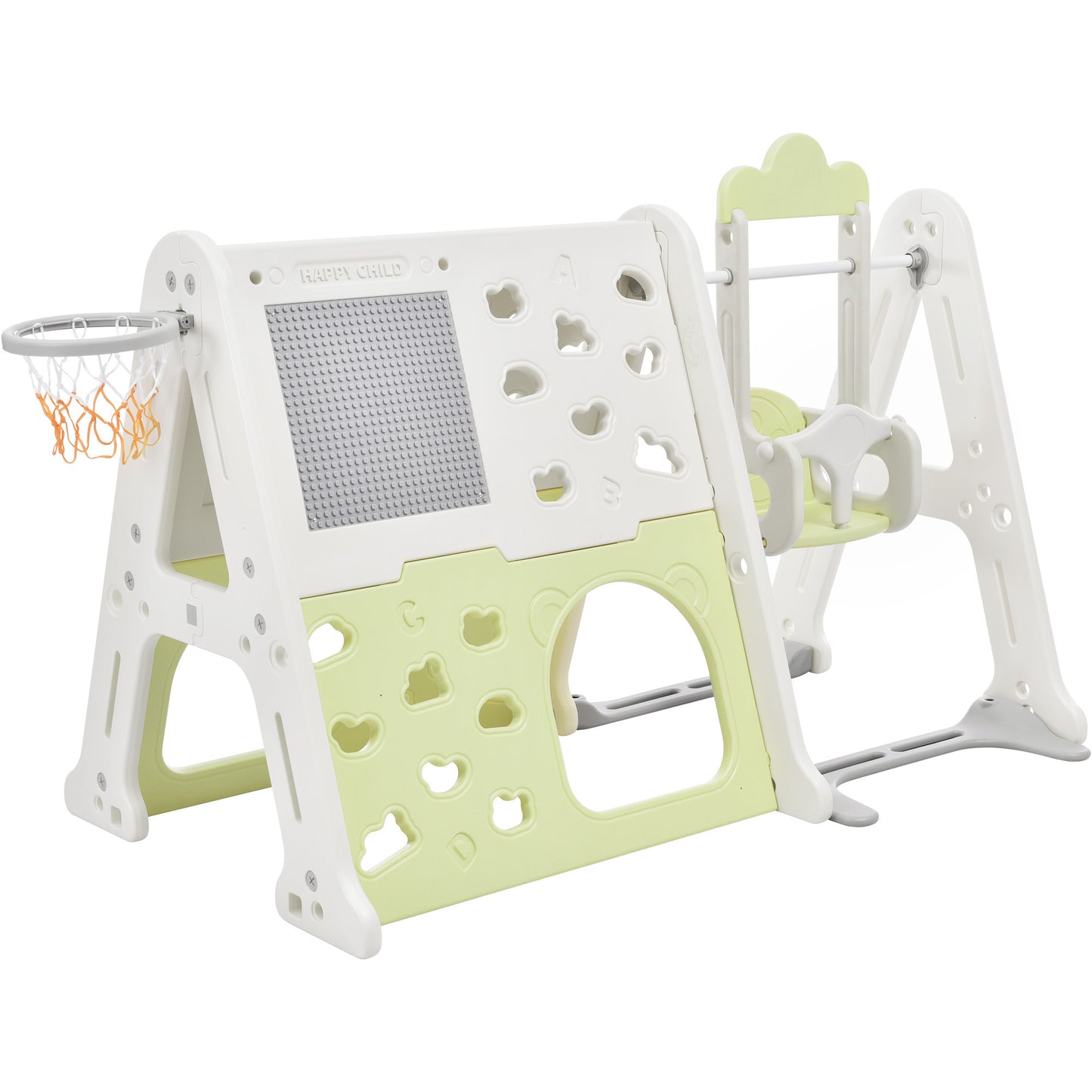 6-in-1 Toddler Climber and Swing Set Kids Playground
