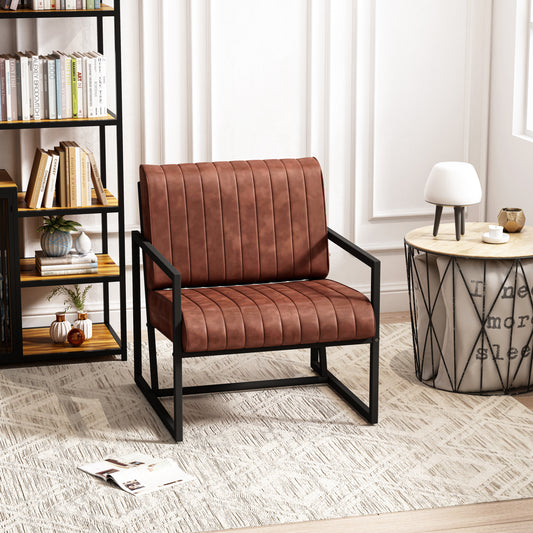 Modern Fashion PU Leather Feature Armchair