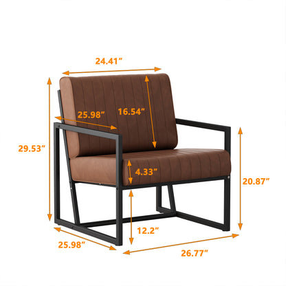 Modern Fashion PU Leather Feature Armchair