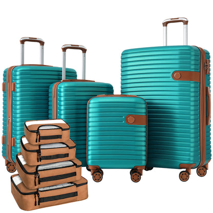 4 Piece Suitcase Set With 4 Packing Cubes, TSA Lock - Ukerr Home