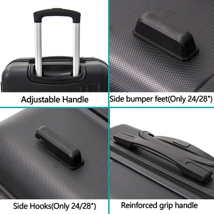 Hard Shell ABS 3 Piece Luggage Set (20/24/28)
