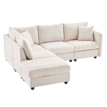 89*79"Modern Sectional Sofa with Vertical Stripes