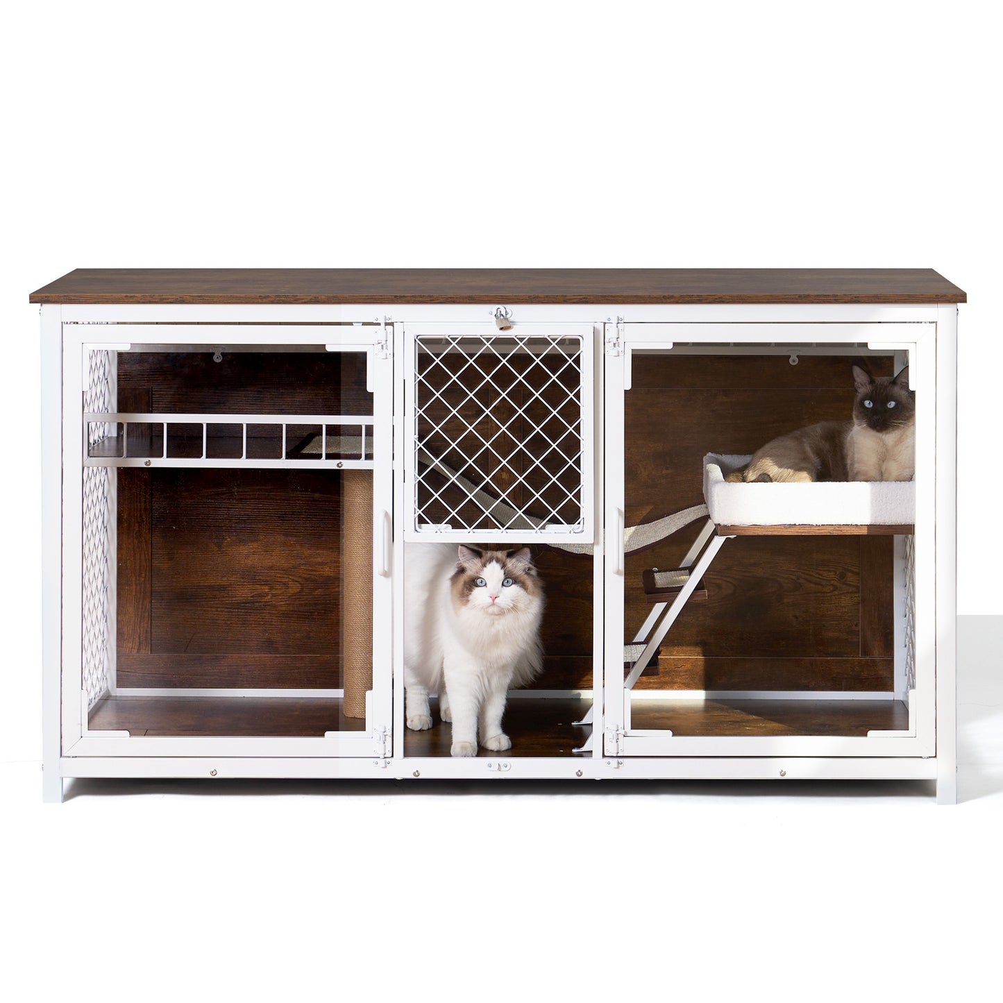 Wooden Cat House, cat villa, cat cages indoor