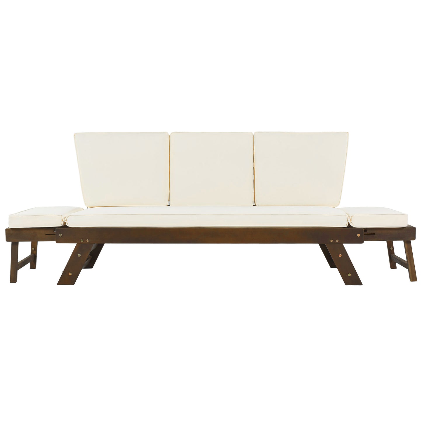 Outdoor Adjustable Patio Wooden Daybed Sofa