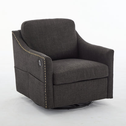 360 degree swivel rotating accent chair with USB