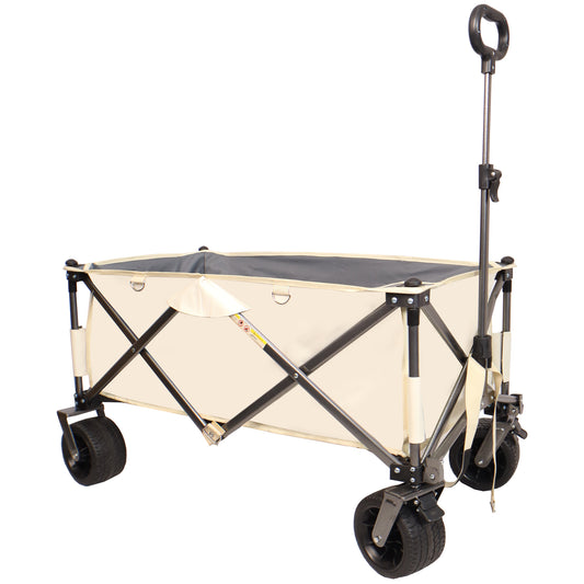 Heavy Duty Utility Beach Wagon Cart for Sand with Big Wheels