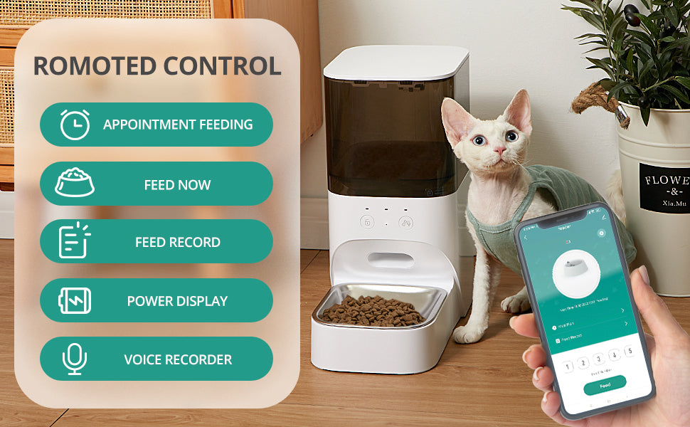 APP Control Automatic Cat Feeder - Ukerr Home