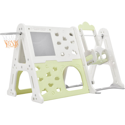 6-in-1 Toddler Climber and Swing Set Kids Playground