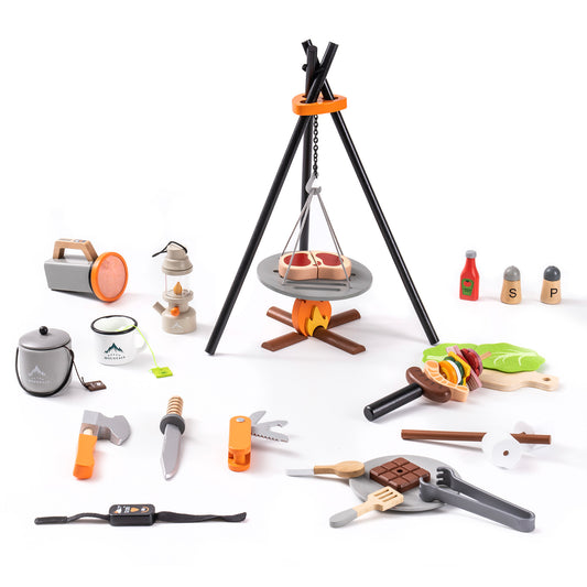 Camping Set for Kids, 45 Pcs Indoor and Outdoor Camping Tools - Ukerr Home