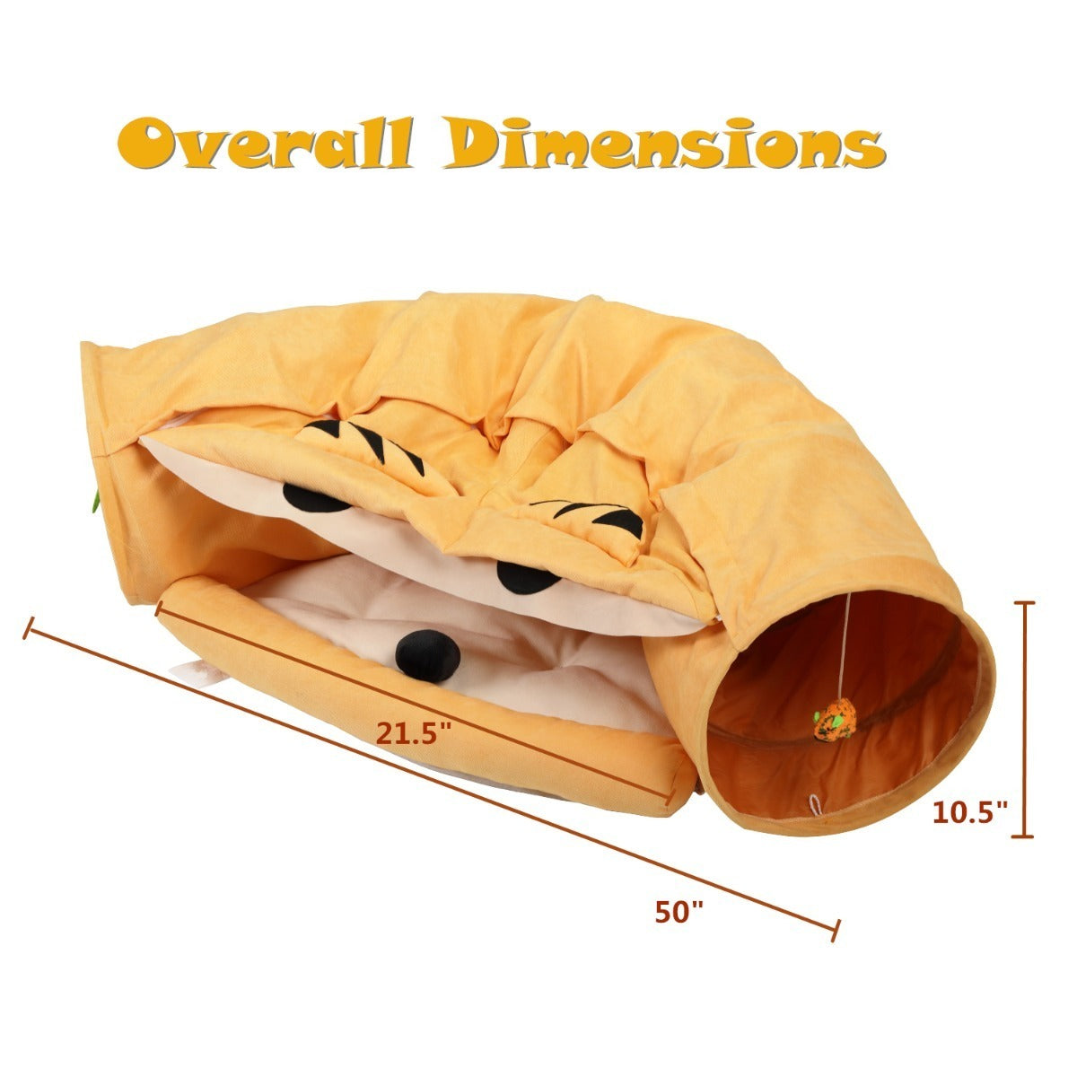 Cat's Telescopic Tunnel Cushioned Bed