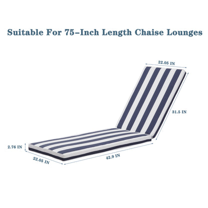 Outdoor Chaise Lounge Chair Set With Cushions