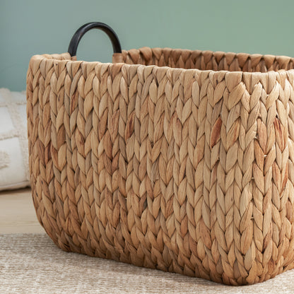 Woven Wicker Storage Baskets with Handles - Ukerr Home
