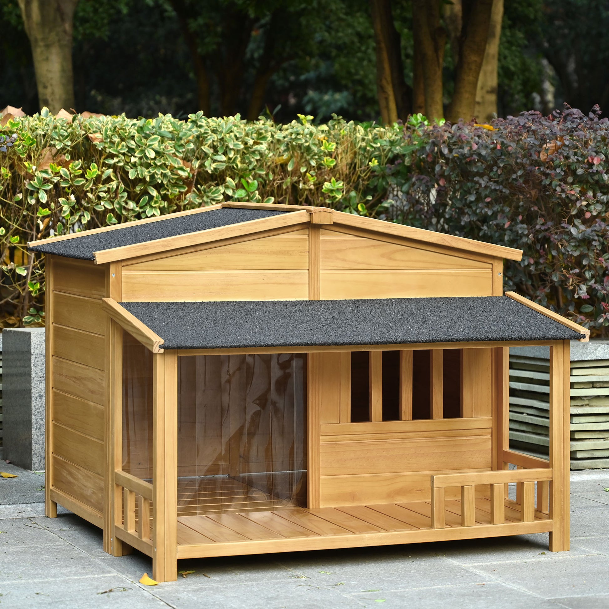 47.2" Wooden Dog House - Ukerr Home