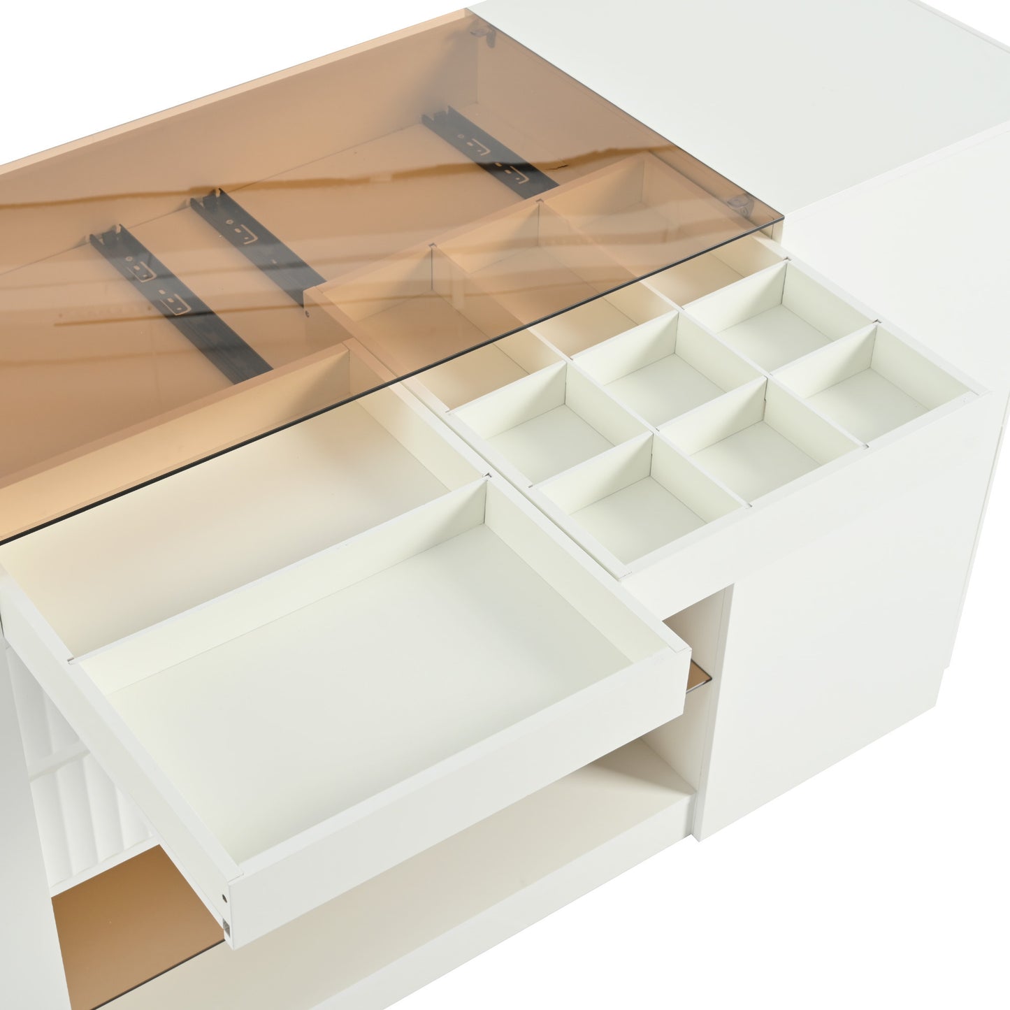 Modern Luxury Multi-Functional Island Vanity Dresser and Storage Cabinet
