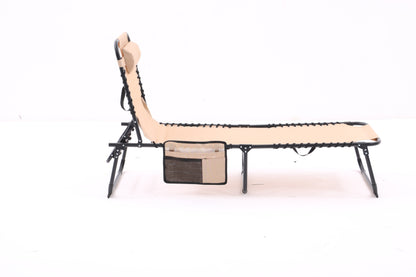 Folding Textilene Waterproof Patio Chaise Lounge Chair