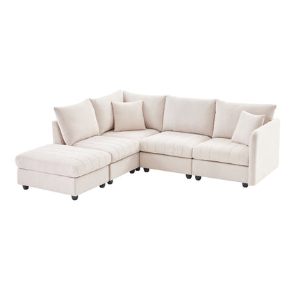 89*79"Modern Sectional Sofa with Vertical Stripes