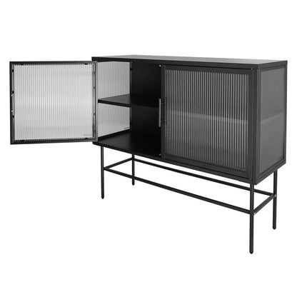 Kitchen Credenza Cabinet With Adjustable Shelf and Feet - Ukerr Home