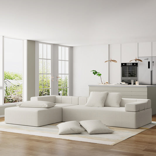 Modern Upholstered Sectional Sofa Couch Set