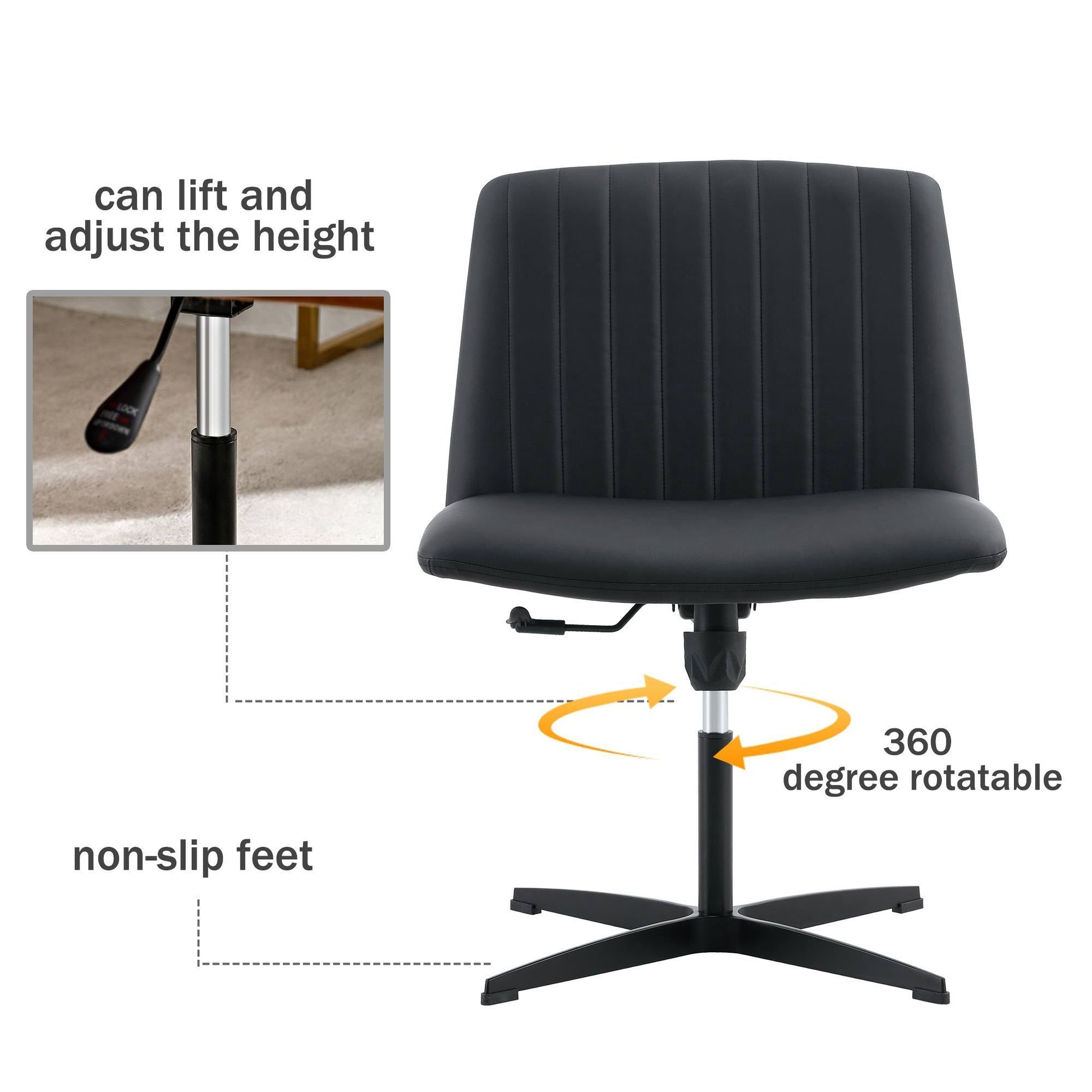 Adjustable 360° Swivel Office Chair for Home and Office - Ukerr Home
