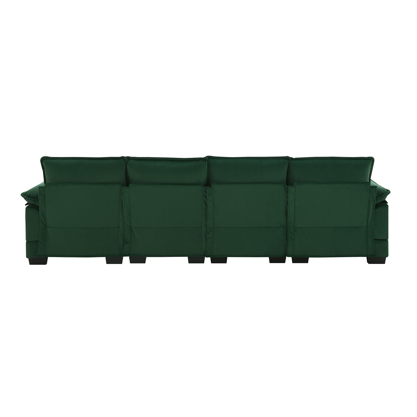 110*55" Modern U-shaped Sectional Sofa with Waist Pillows