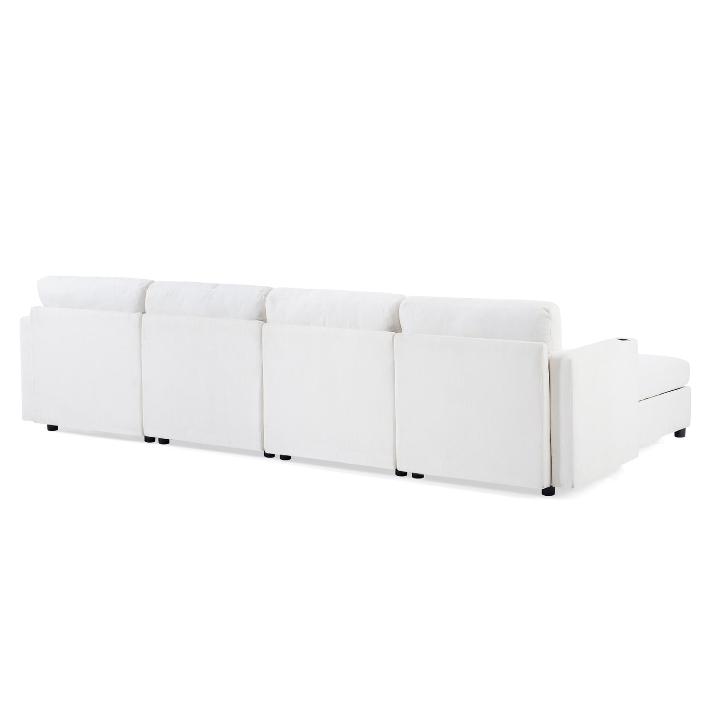 Modern Large Sectional Sofa, U-Shape Modular Sectional Couch with Storage Function