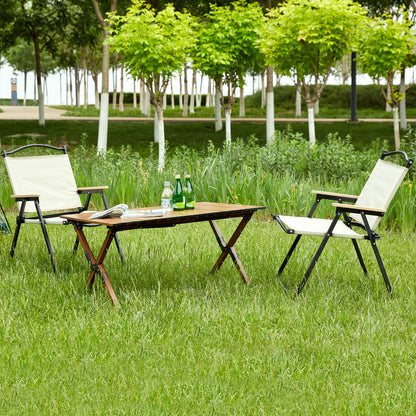 3-piece Folding Outdoor Table and two chairs - Ukerr Home