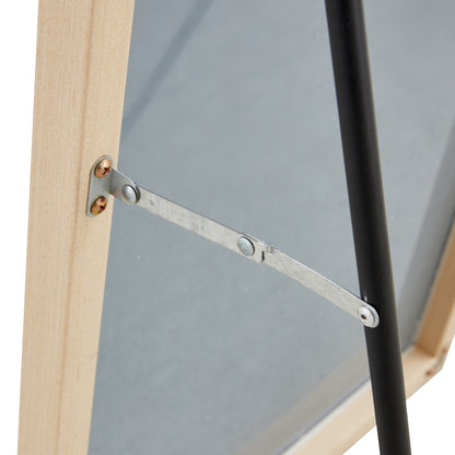 The 3rd generation packaging upgrade includes a light oak solid wood frame full length mirror - Ukerr Home