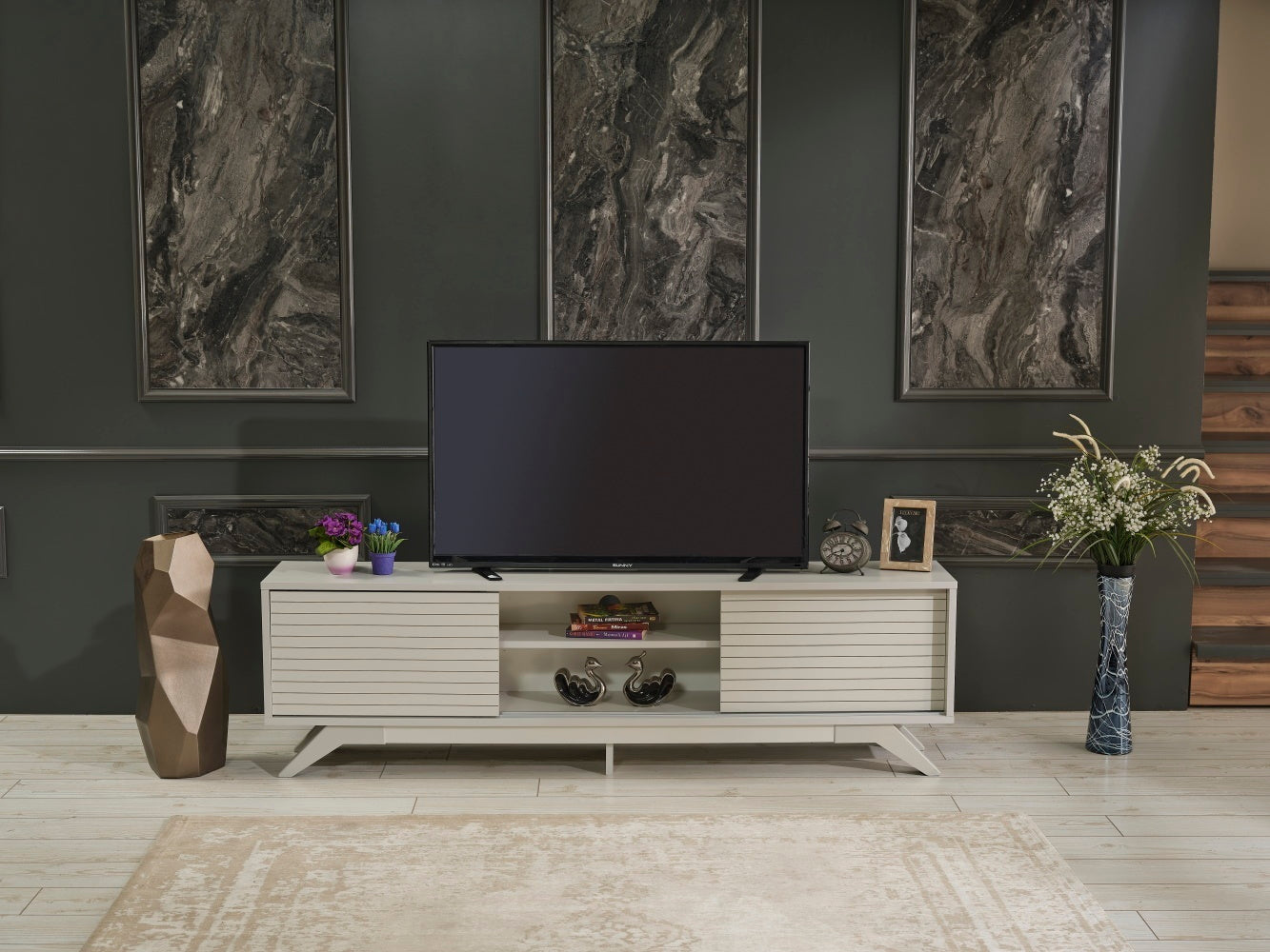 FurnisHome Store Luxia Mid Century Modern Tv Stand
