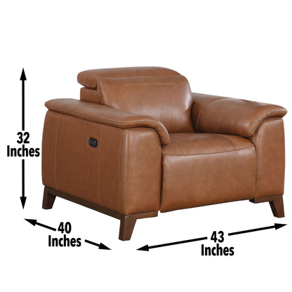 Beefy Dual-Power Leather Recliner