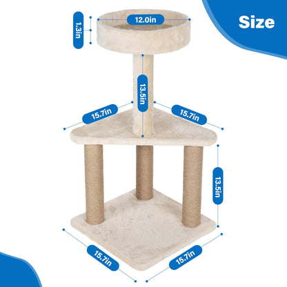 Cat Tree with Sisal Covered Scratching Post