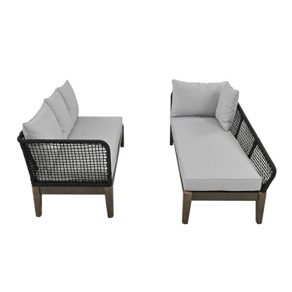 Modern 5-Person Outdoor Seating Group with Cushions