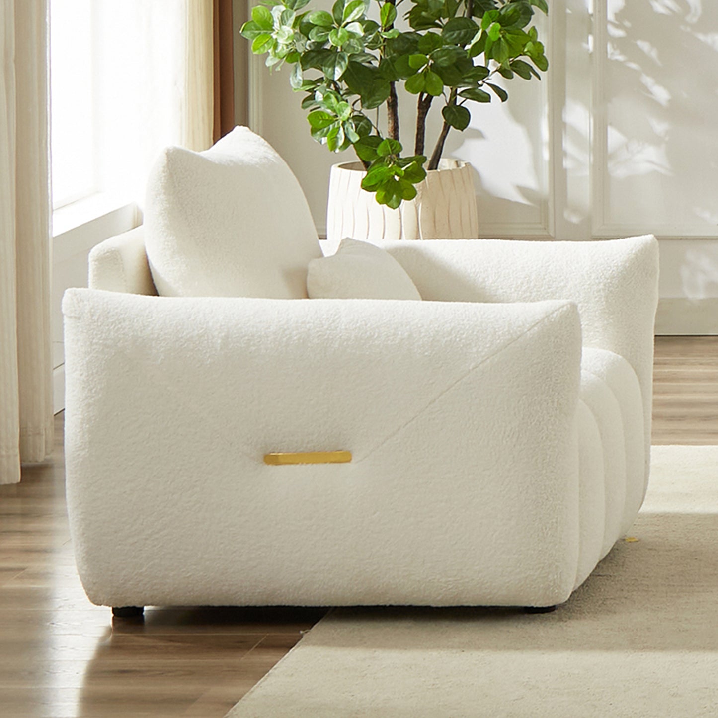 MH39.7''Teddy Fabric Sofa, Modern Lounge Chair