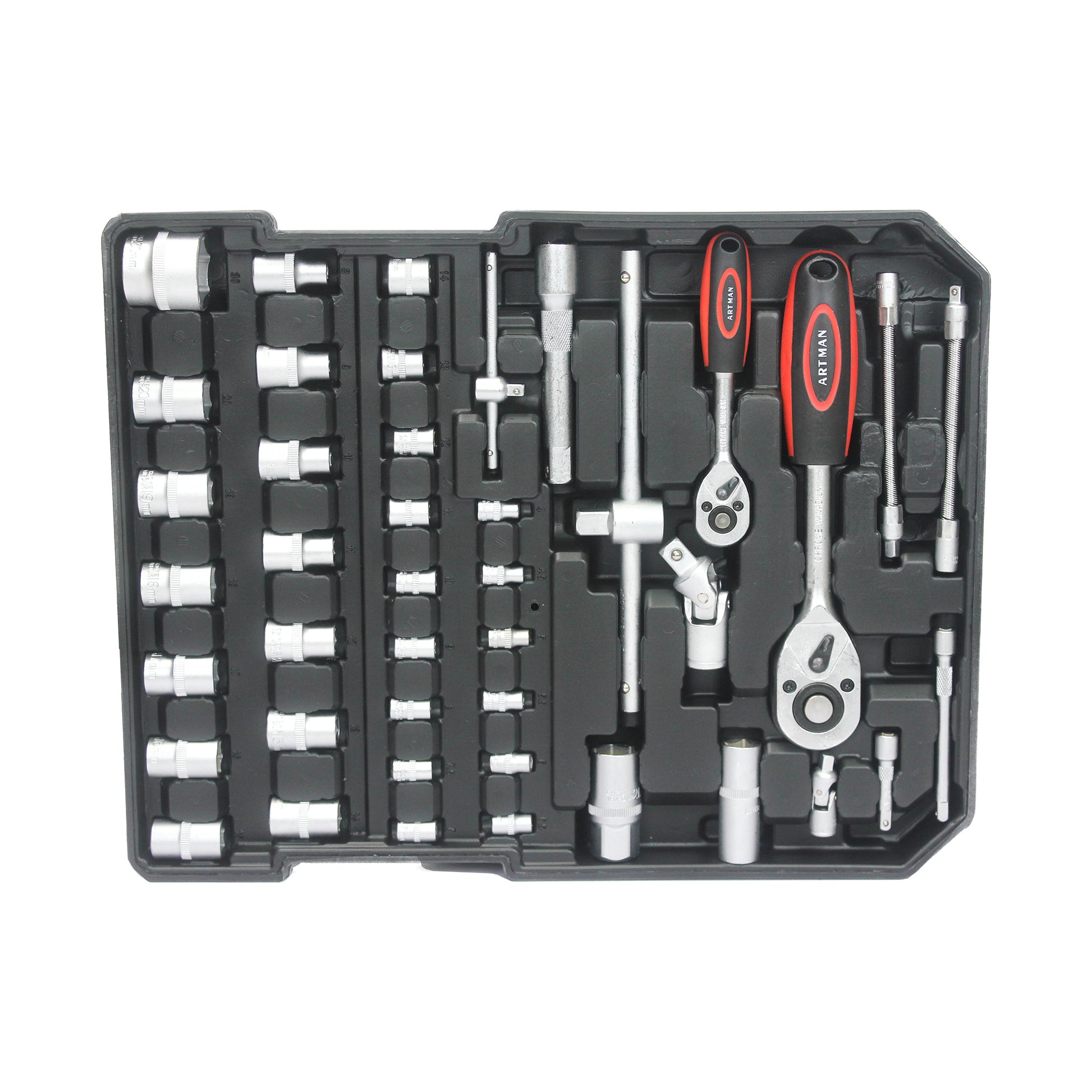 Black Hand Tool Box with 4 Layers of Toolset and Wheels - Ukerr Home
